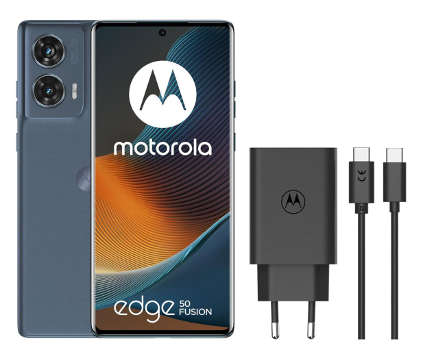 Motorola edge 50 fusion 5G 8/256GB Forest Blue + Ładowarka 68W - 1371885 - zdjęcie